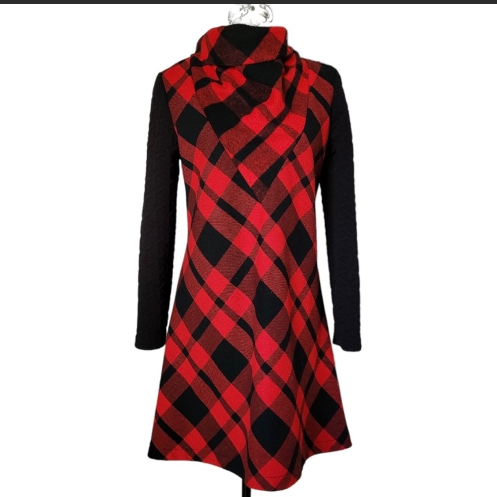 Bodybag by Jude Clothing, Red and Black Plaid midi dress